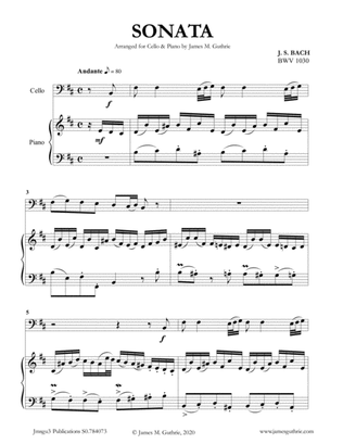 BACH: Six Sonatas BWV 1030-1035 for Cello & Piano