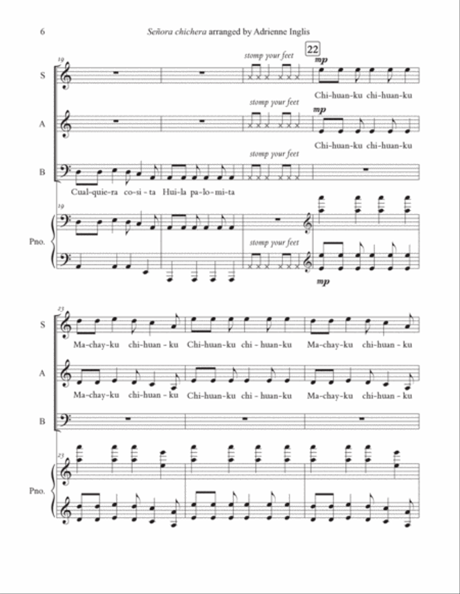 Señora chichera 3-Part scores gallery preview page 6