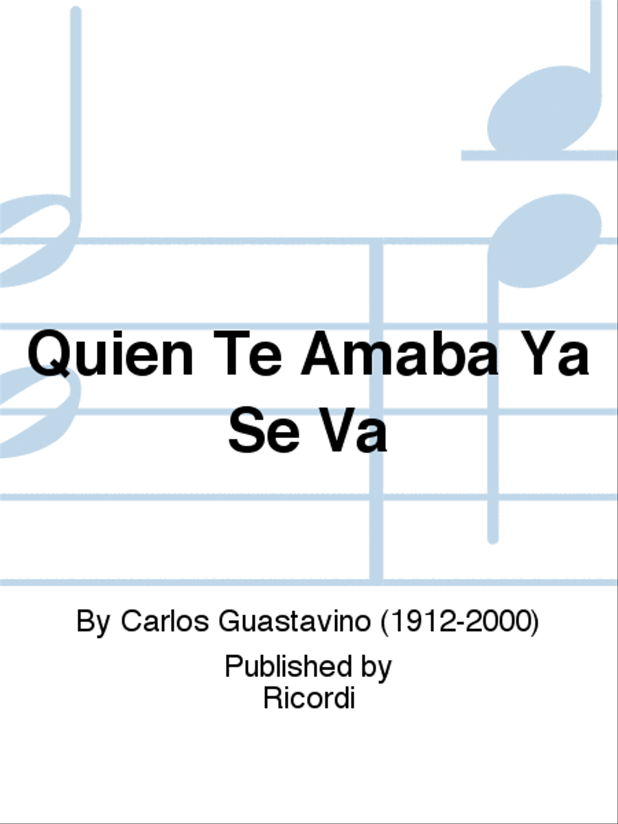 Quien Te Amaba Ya Se Va School and Community scores gallery preview page 1