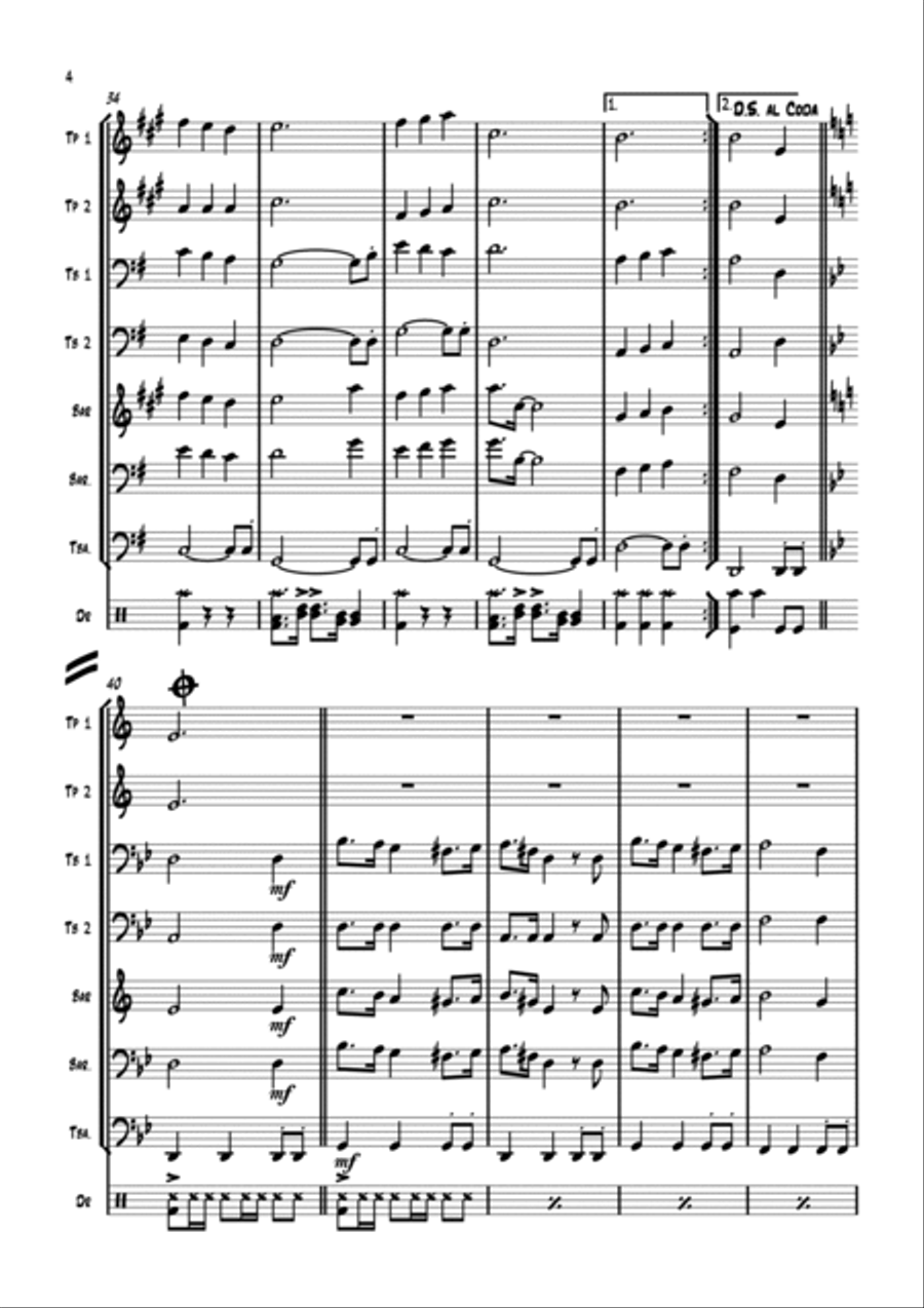 Conquest Of Paradise Conquest Of Paradise Brass Ensemble scores gallery preview page 5