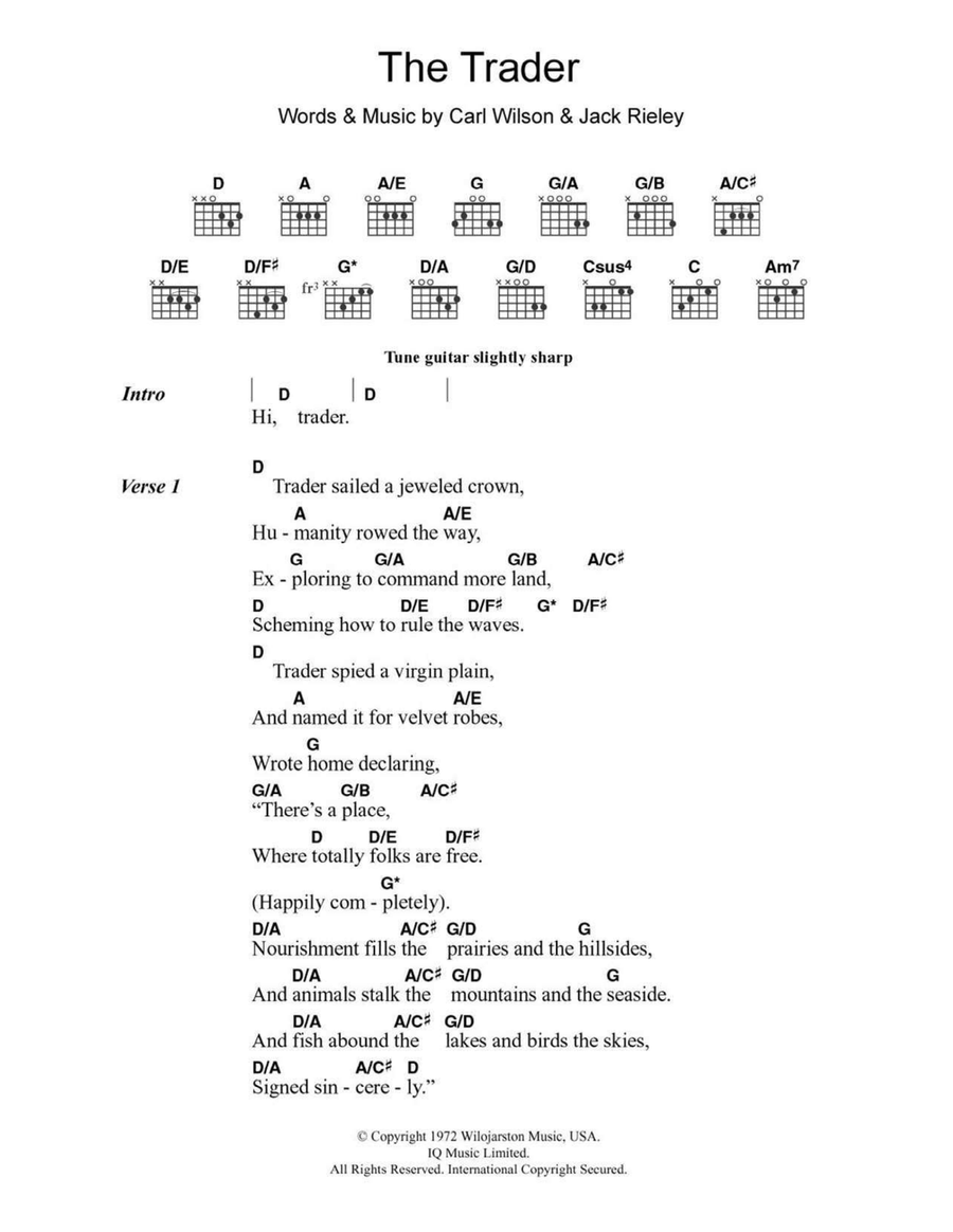 The Trader Acoustic Guitar scores gallery preview page 1