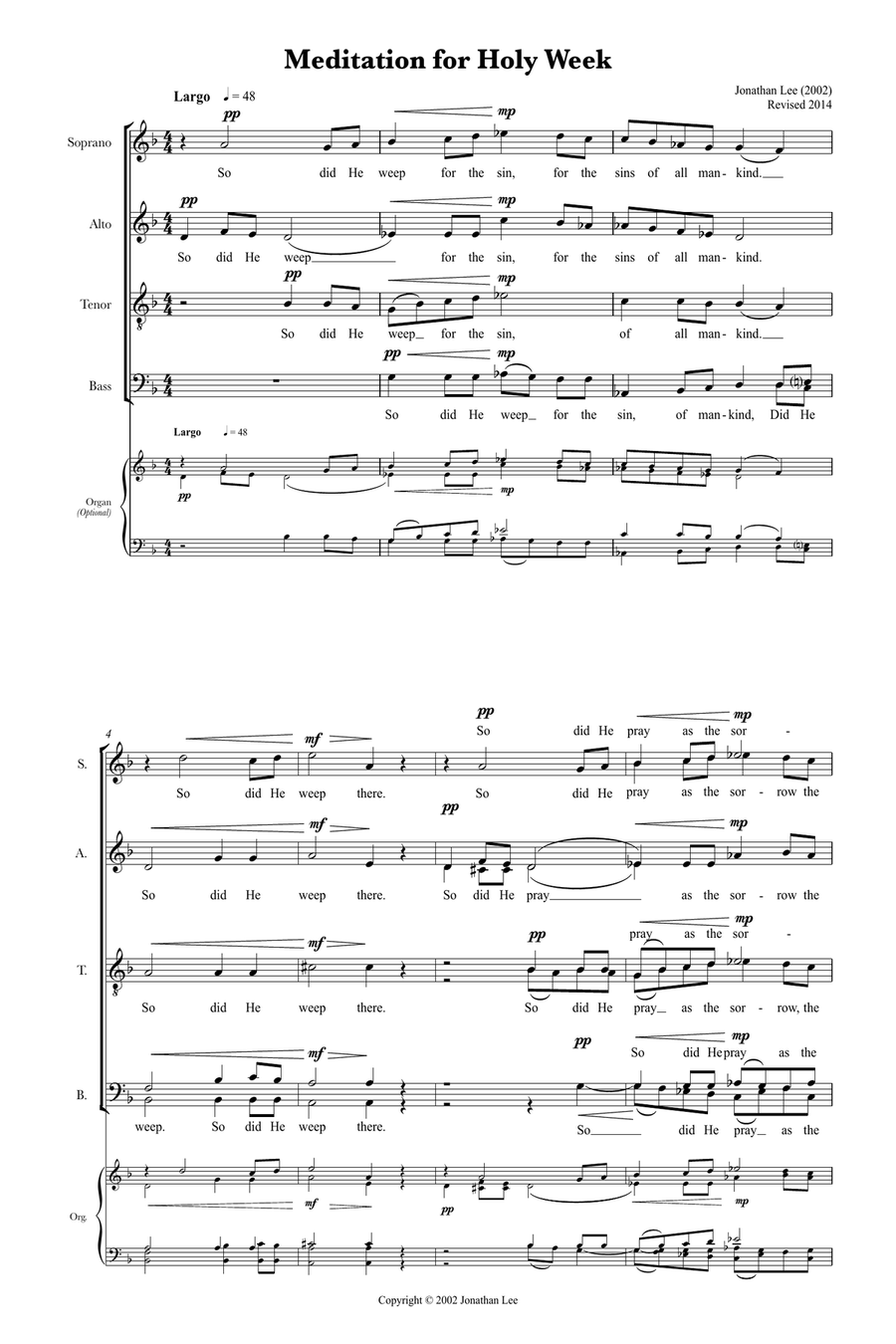 Meditation for Holy Week Divisi scores gallery preview page 2