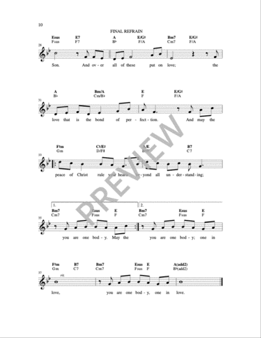 One In Love Unison Choir scores gallery preview page 7