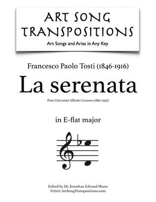 Book cover for TOSTI: La serenata (transposed to E-flat major)