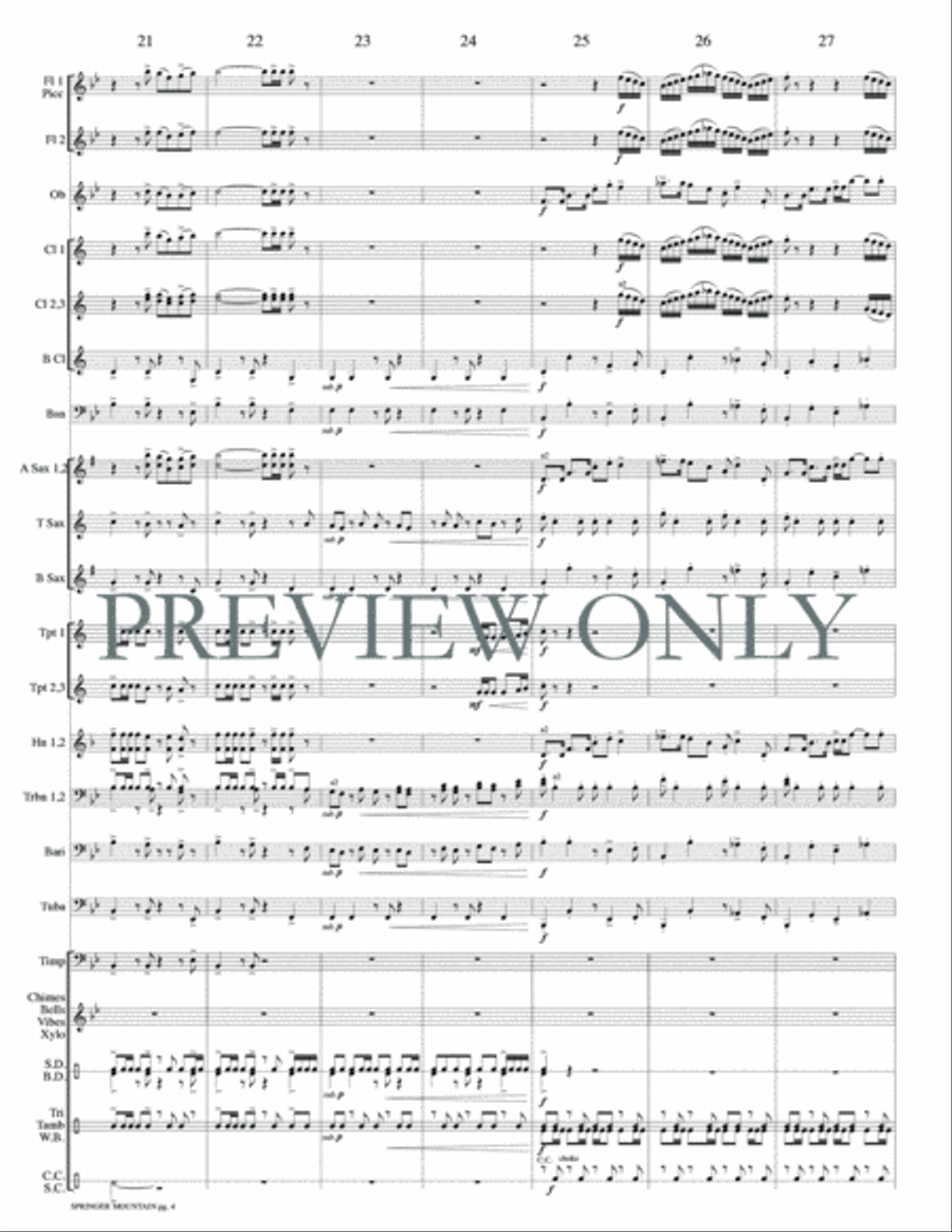 Springer Mountain Concert Band scores gallery preview page 7