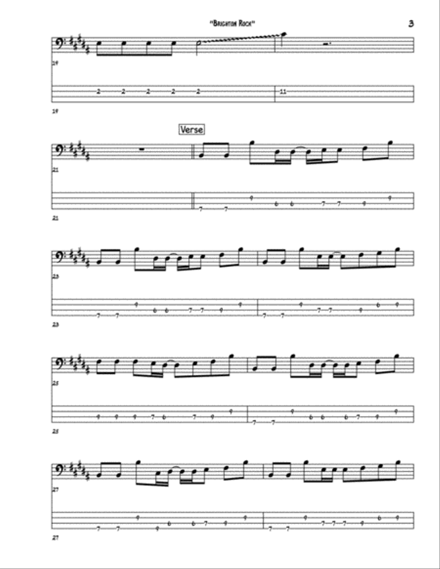 Brighton Rock Bass Guitar scores gallery preview page 3