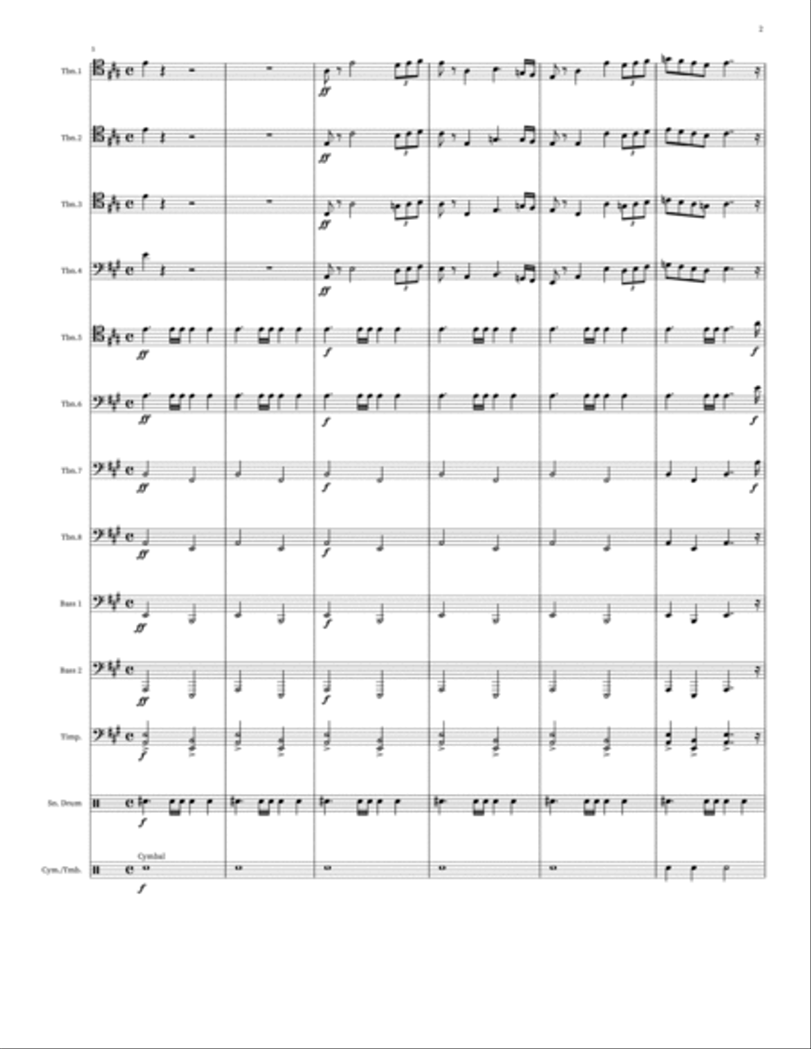 Parade Of The Charioteers Small Ensemble scores gallery preview page 2