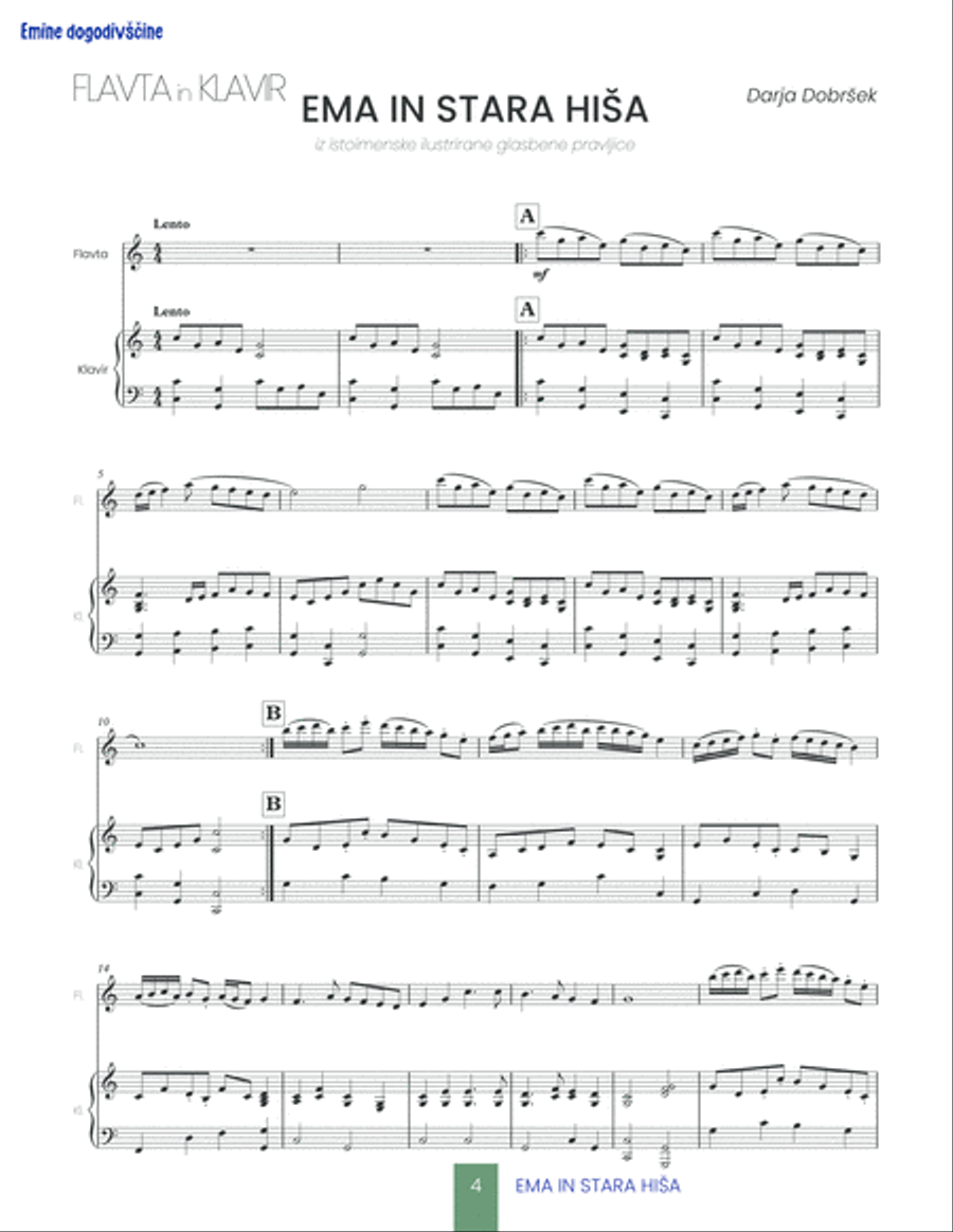 Ema and the old house Ema and the old house Flute Solo scores gallery preview page 4