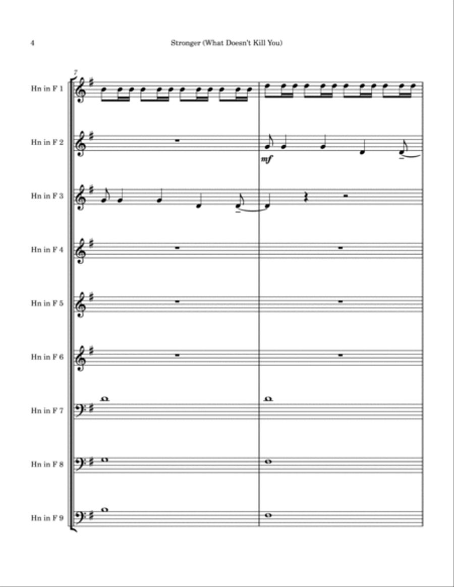 Stronger (what Doesn't Kill You) Brass Ensemble scores gallery preview page 4