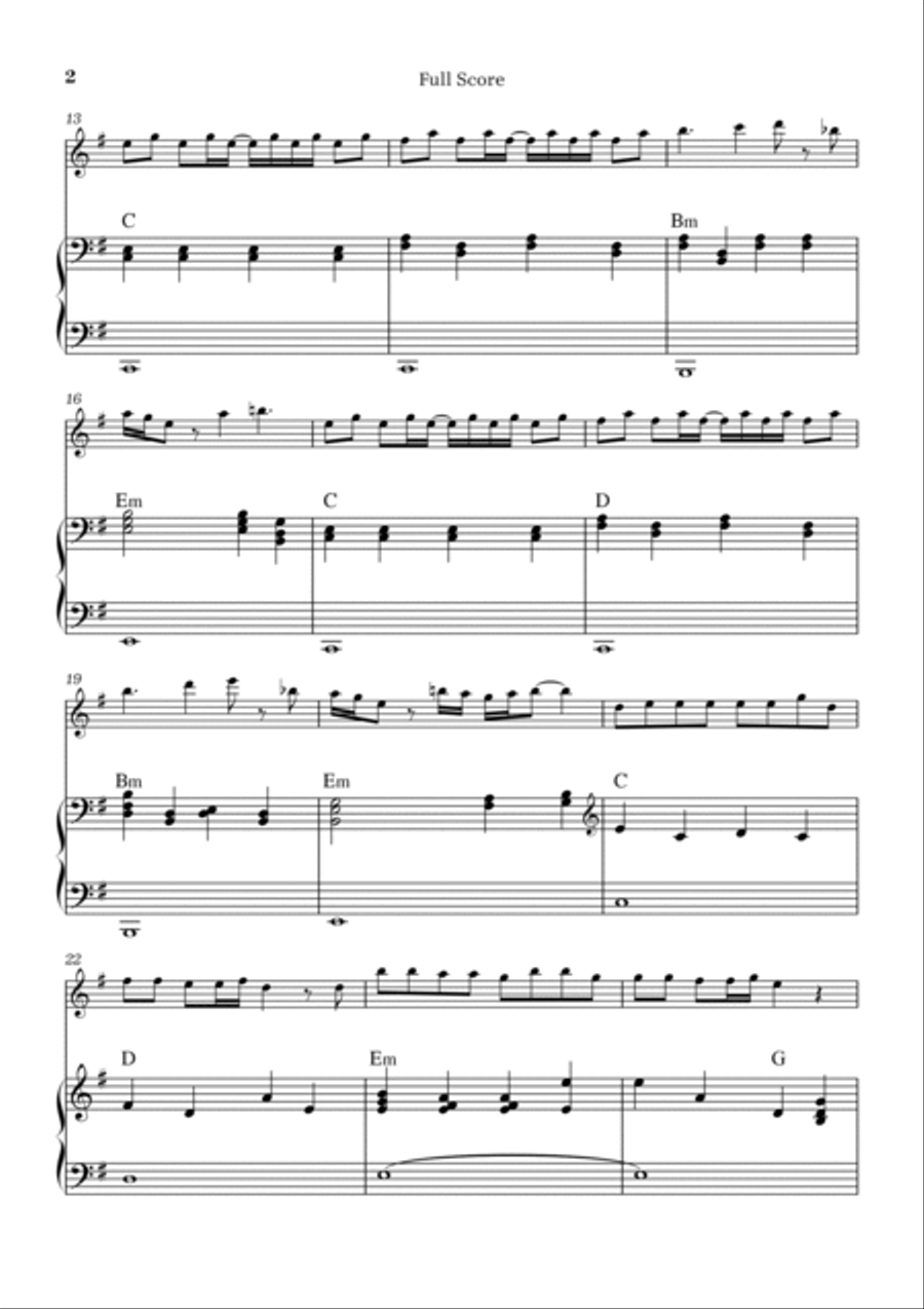 Peaches Piano scores gallery preview page 2