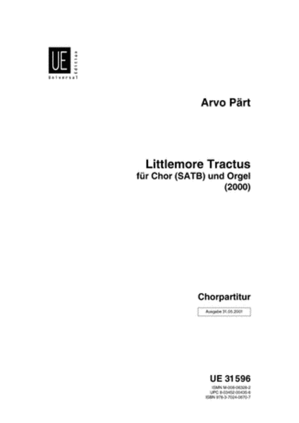 Littlemore Tractus by Arvo Part 4-Part - Sheet Music