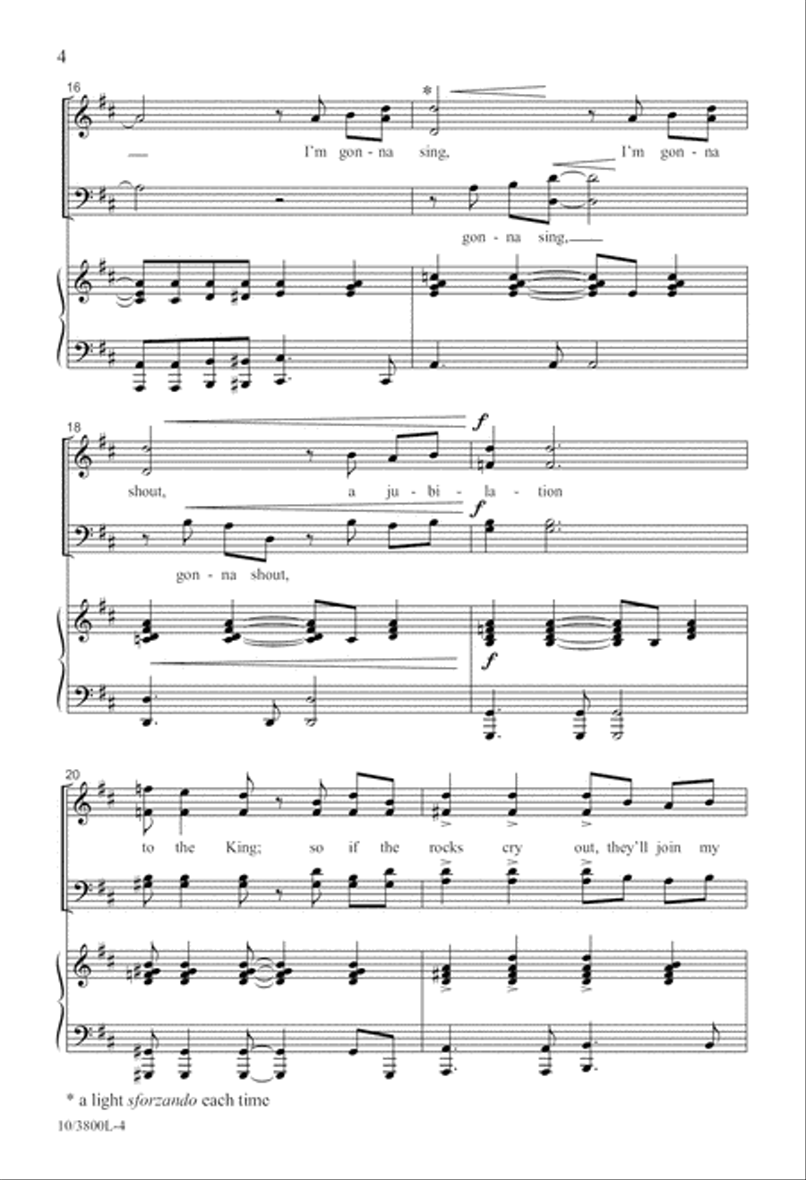 I'm Gonna Sing and Shout! 4-Part scores gallery preview page 4