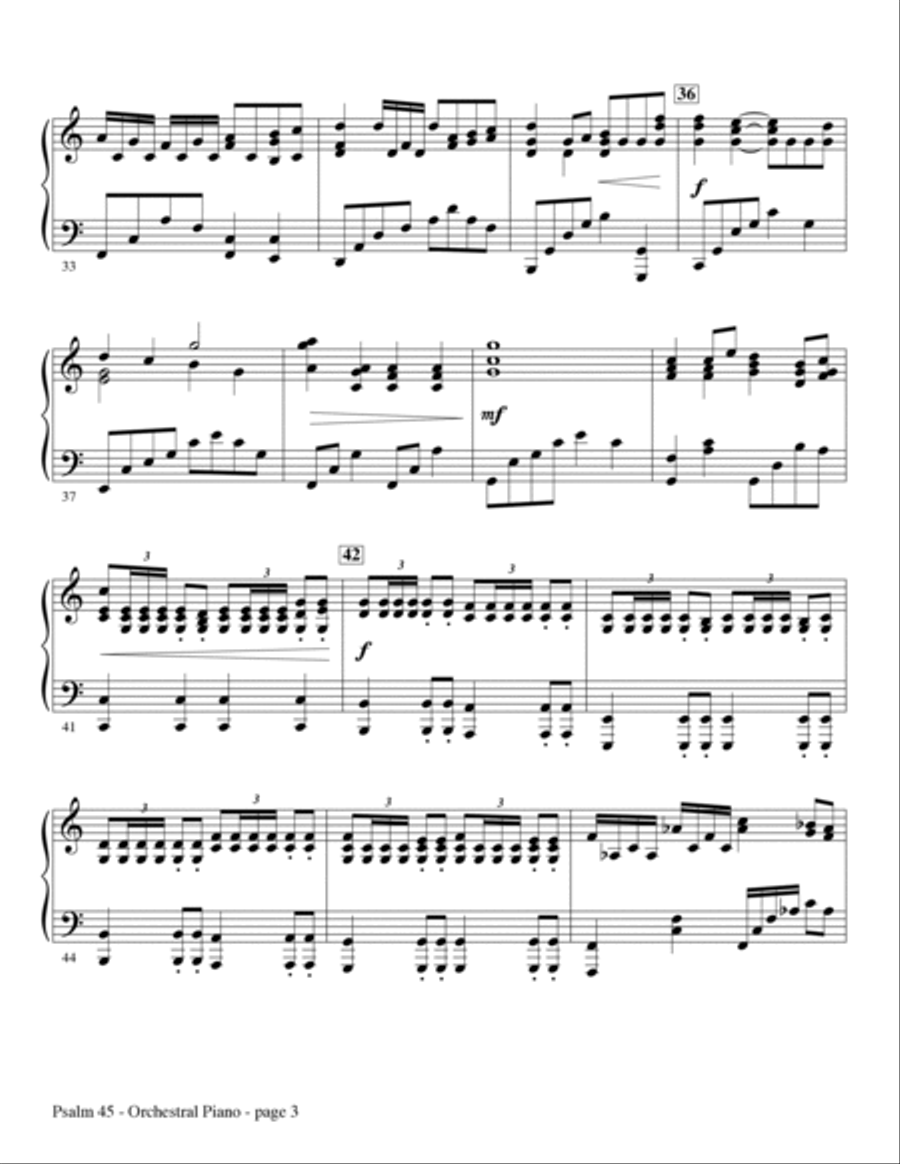 Psalm 45 - Piano Choir scores gallery preview page 3