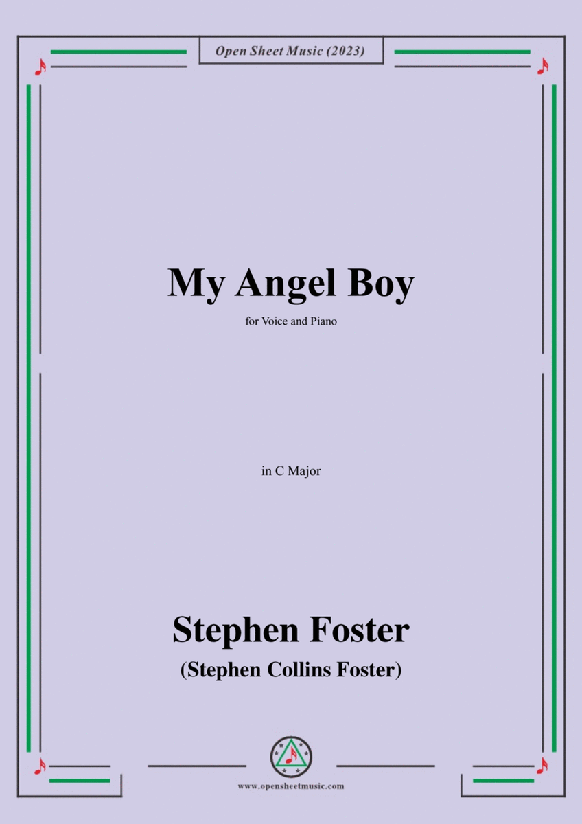 S. Foster-My Angel Boy,in C Major