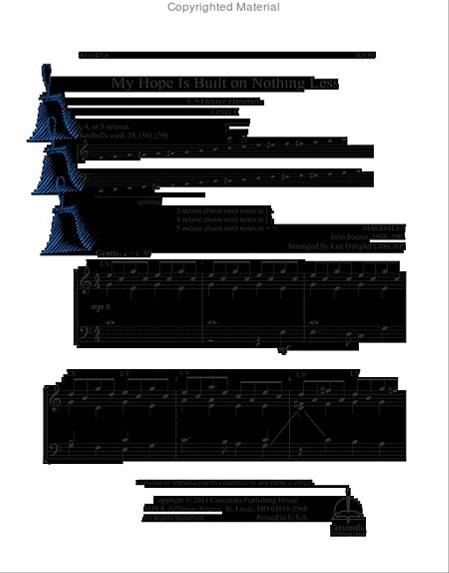 My Hope Is Built on Nothing Less (Dengler) Handbell Choir scores gallery preview page 2