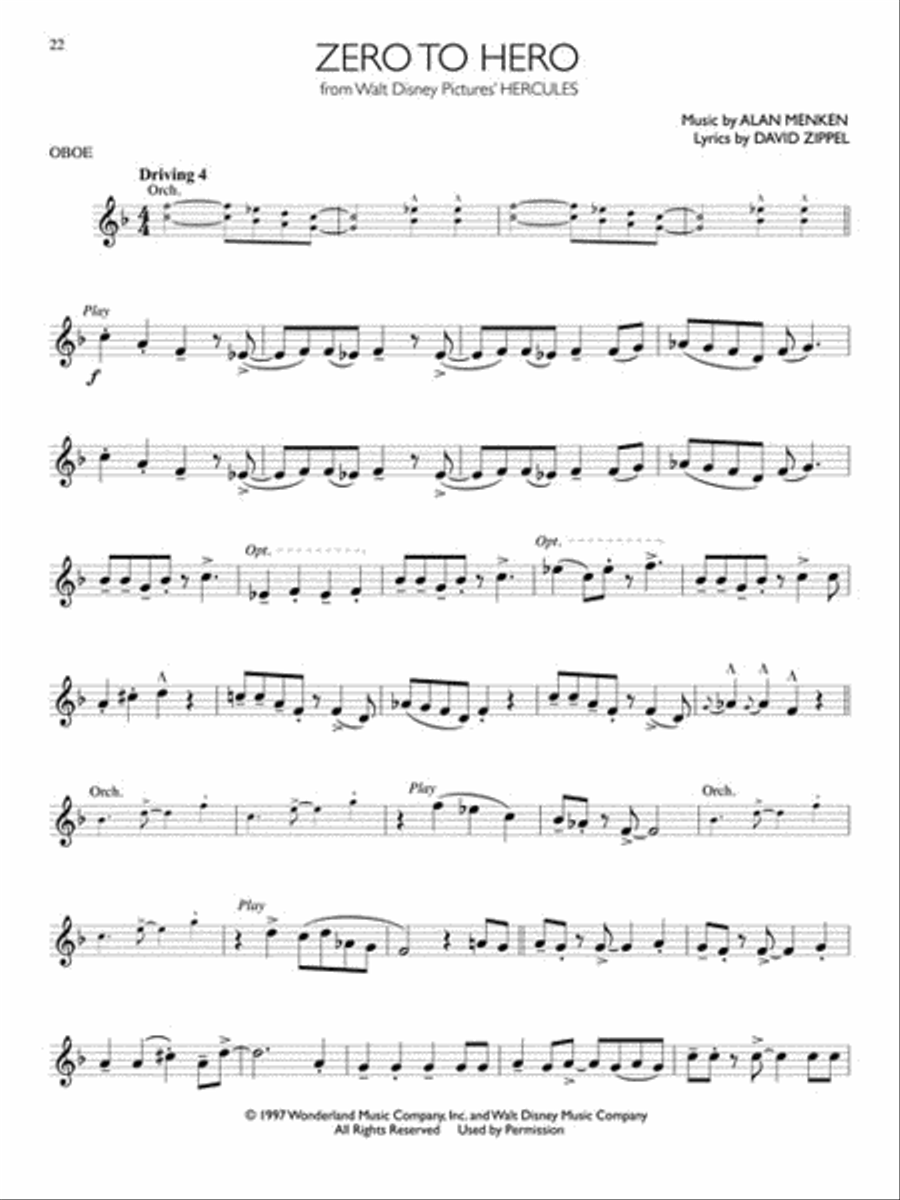 Disney Solos for Oboe Disney Solos for Oboe Oboe scores gallery preview page 6
