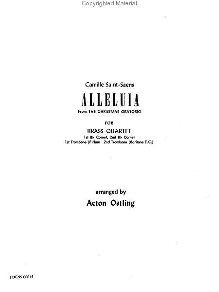 Alleluia (from the Christmas Oratorio) Brass Ensemble scores gallery preview page 2