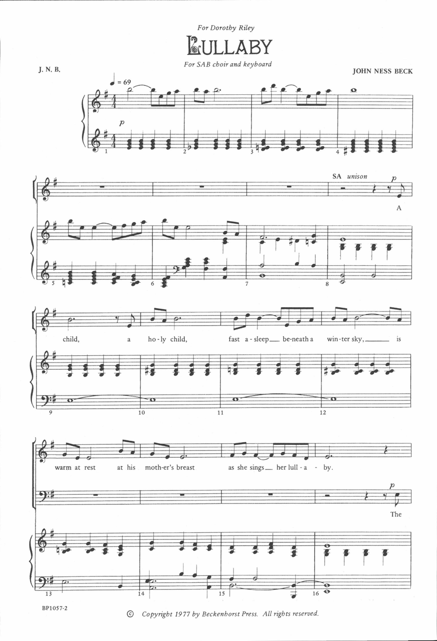 Lullaby 3-Part scores gallery preview page 2