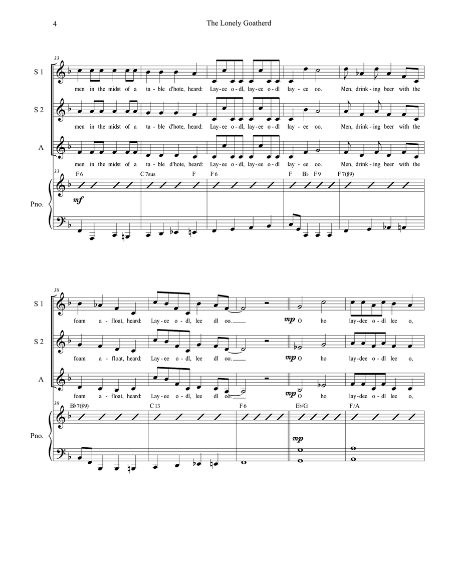 The Lonely Goatherd The Lonely Goatherd SSA scores gallery preview page 4