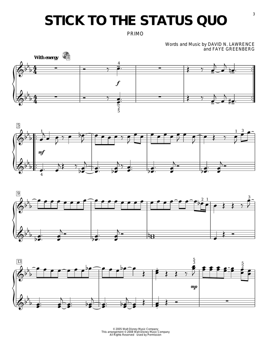 Stick To The Status Quo Piano Duet scores gallery preview page 2
