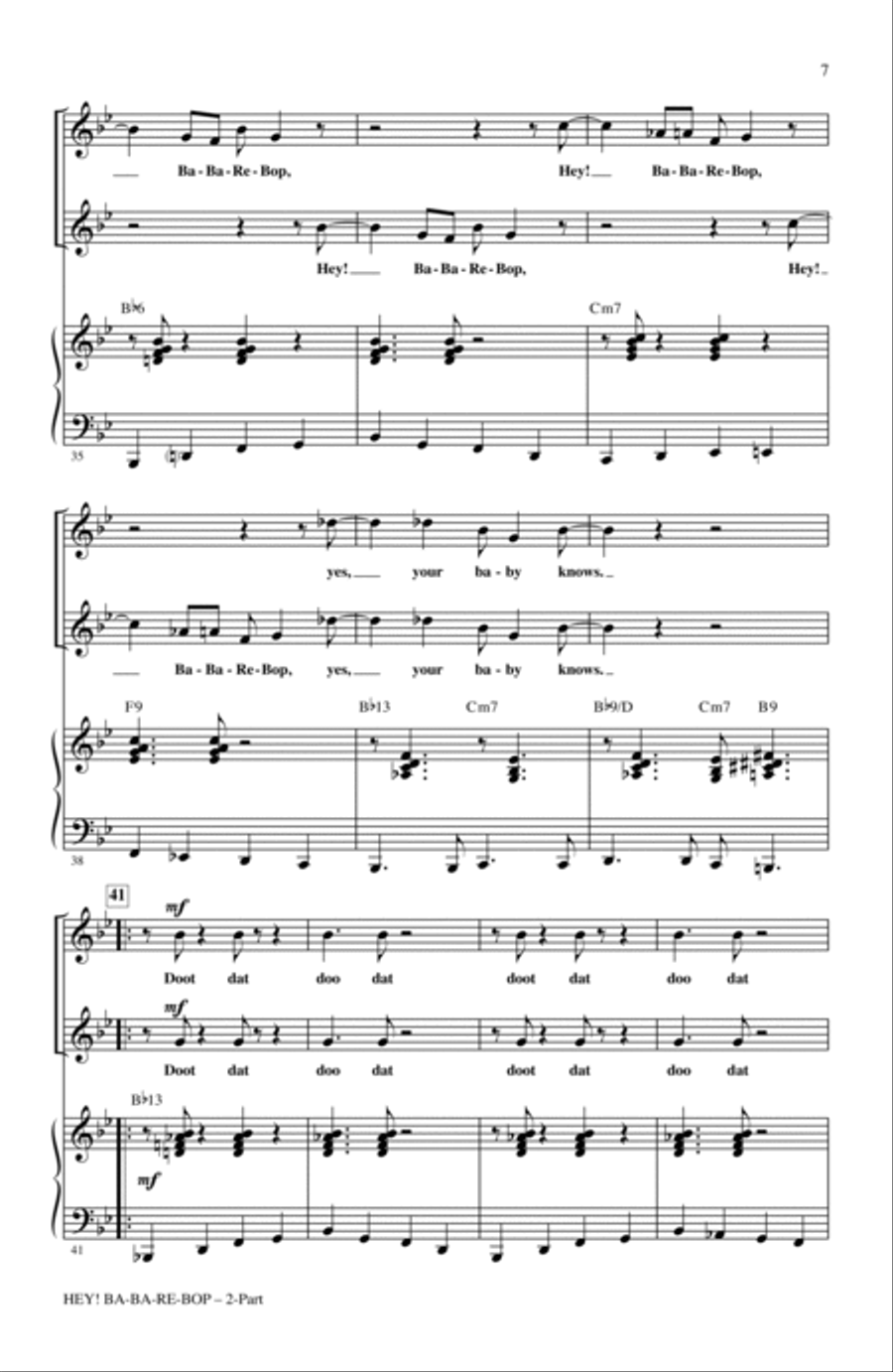Hey! Ba-Ba-Re-Bop 2-Part scores gallery preview page 5