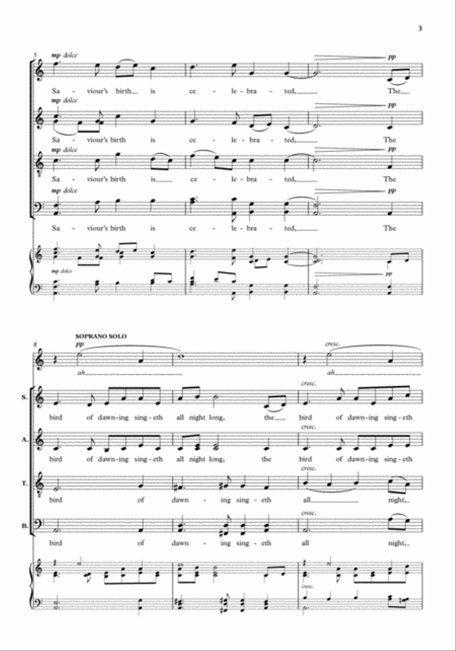 The Bird of Dawning Divisi scores gallery preview page 3