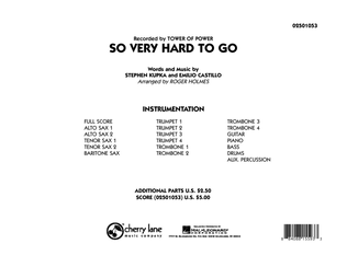 Book cover for So Very Hard To Go - Full Score