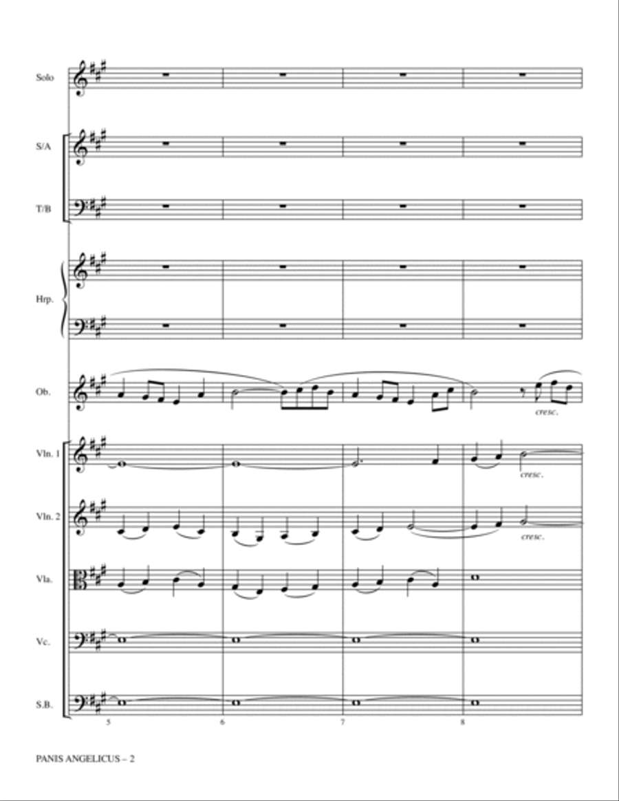 Panis Angelicus - Full Score Choir scores gallery preview page 2