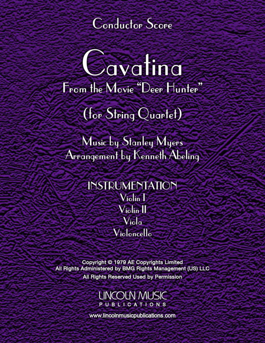 Cavatina String Quartet scores gallery preview page 1