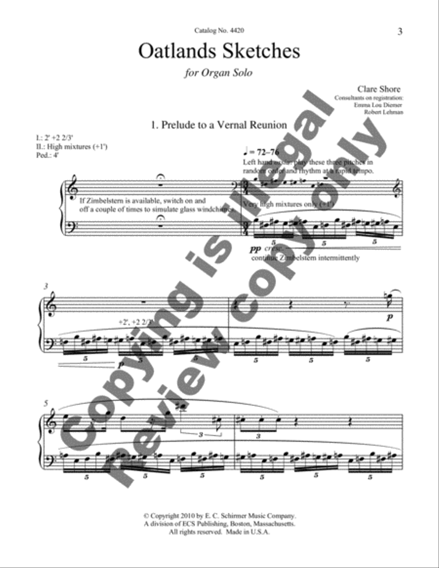 <br>Sheet music extract