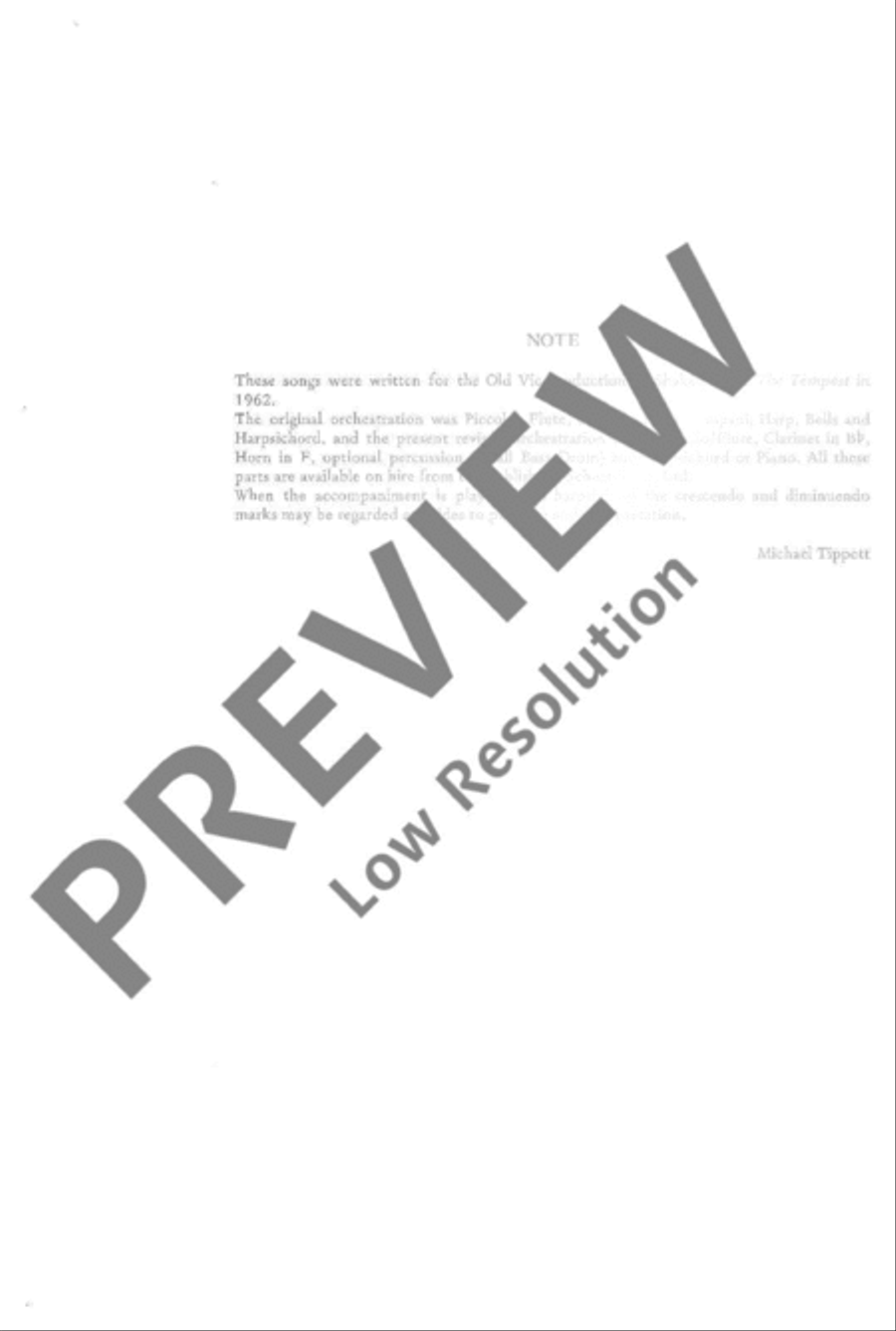 Songs for Ariel Medium Voice scores gallery preview page 4