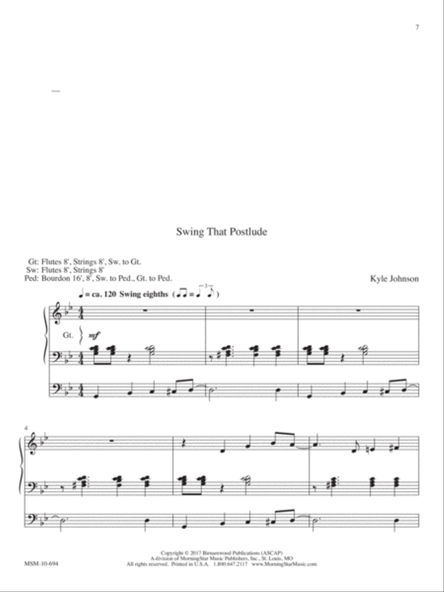 Variations on Engelberg: When in Our Music God Is Glorified Organ scores gallery preview page 1