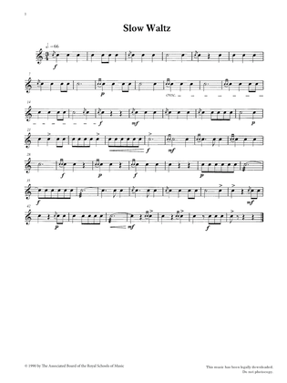 Slow Waltz from Graded Music for Snare Drum, Book II