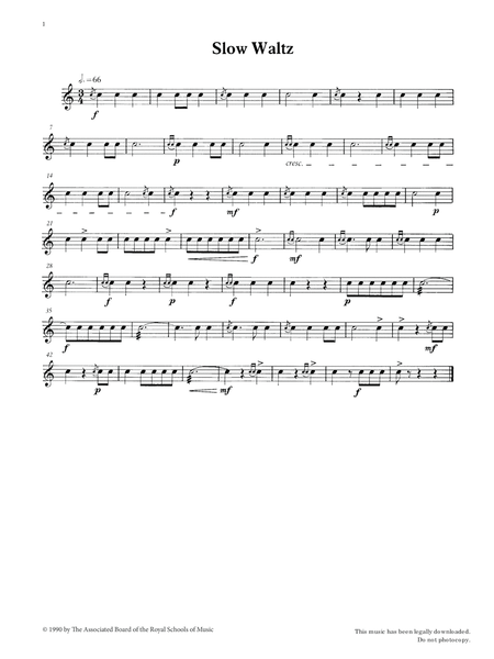Slow Waltz from Graded Music for Snare Drum, Book II