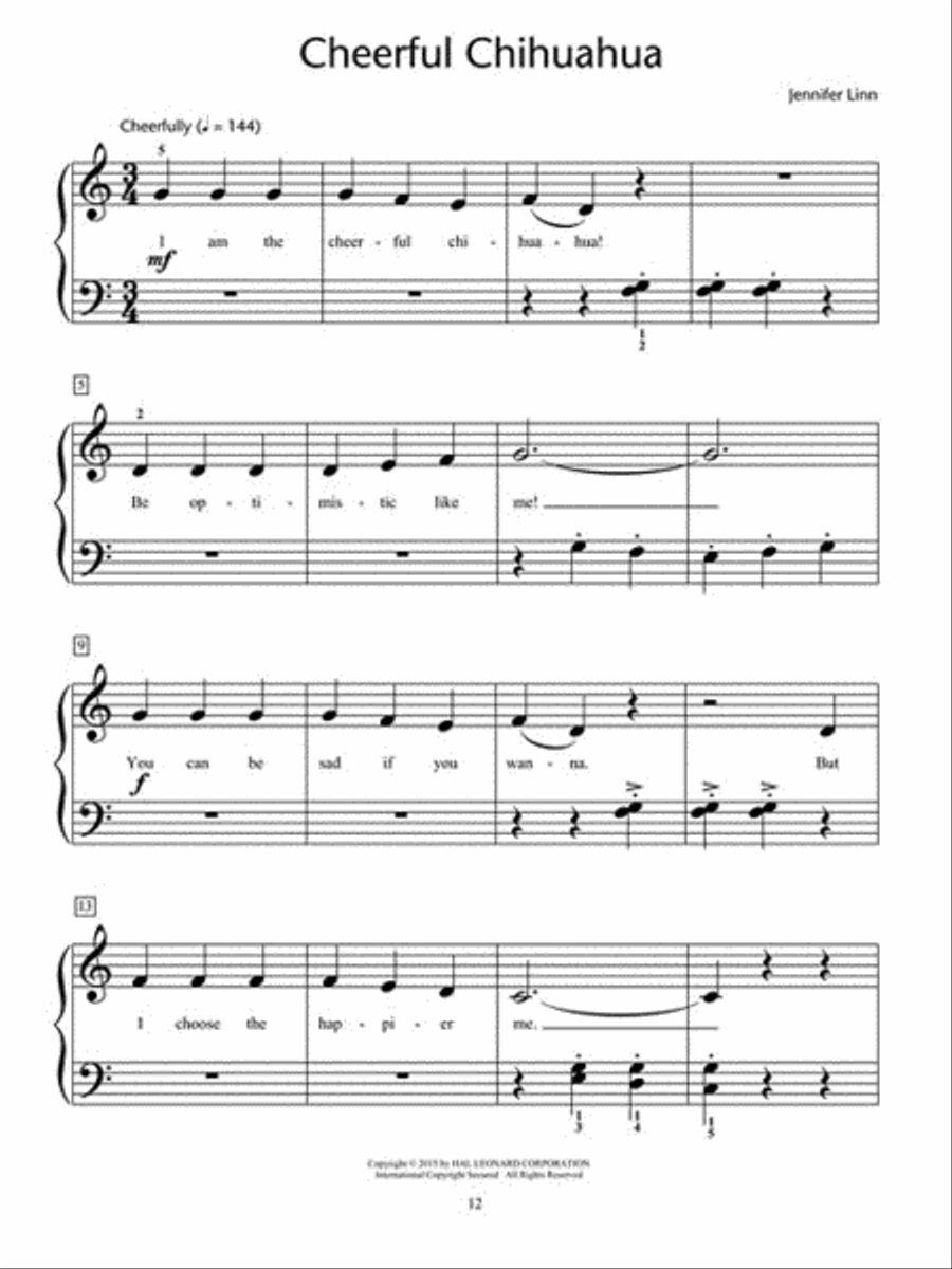 Animals Have Feelings Too Piano Method scores gallery preview page 4