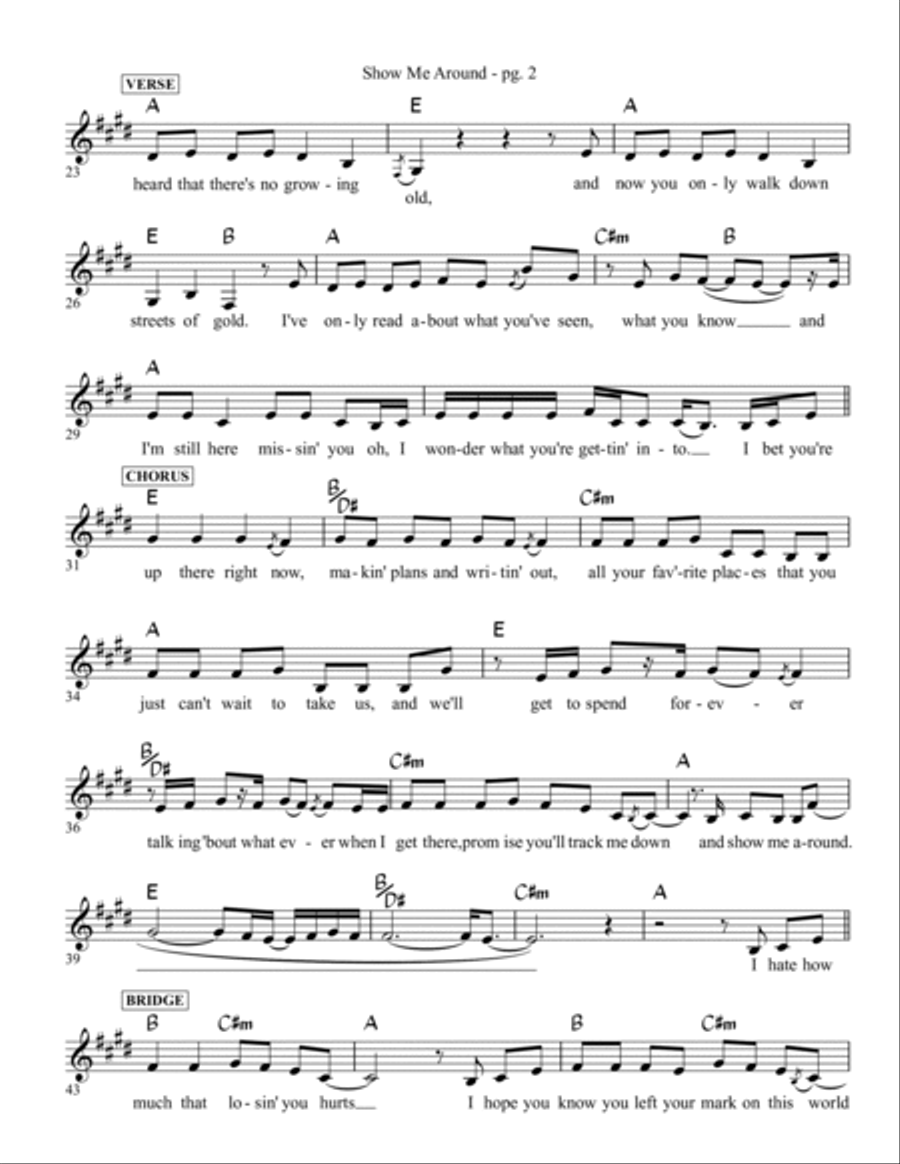 Show Me Around Piano scores gallery preview page 2