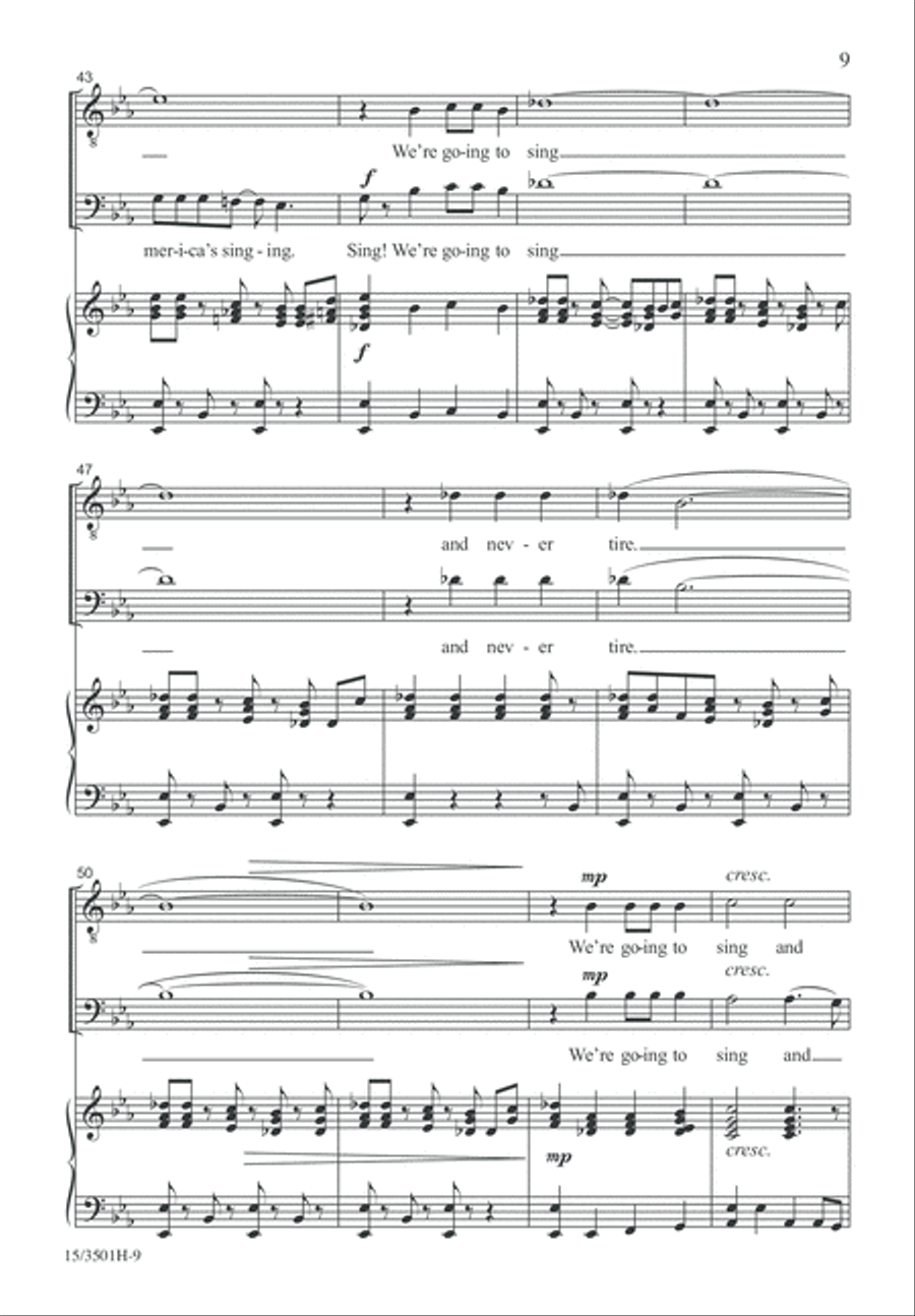 I Hear America Singing I Hear America Singing TB scores gallery preview page 9