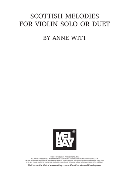 Scottish Melodies for Violin Solo or Duet