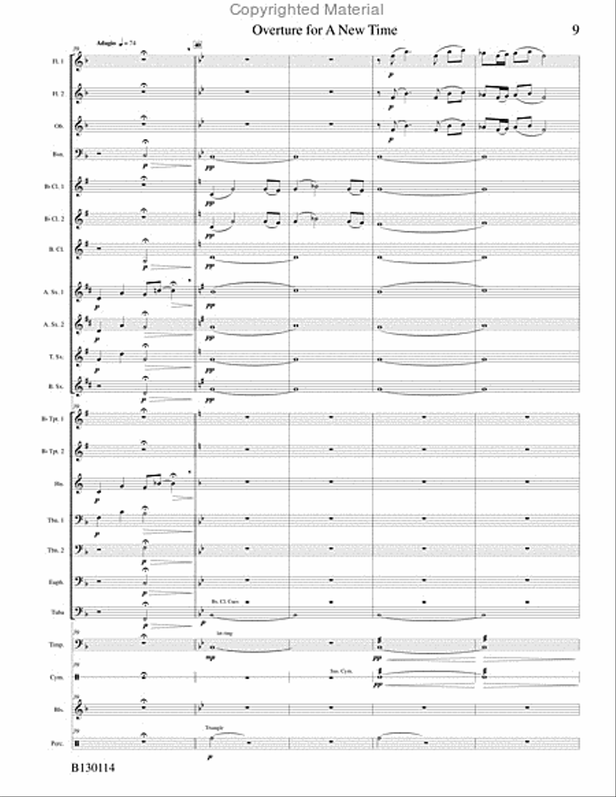 Overture for A New Time Concert Band scores gallery preview page 12
