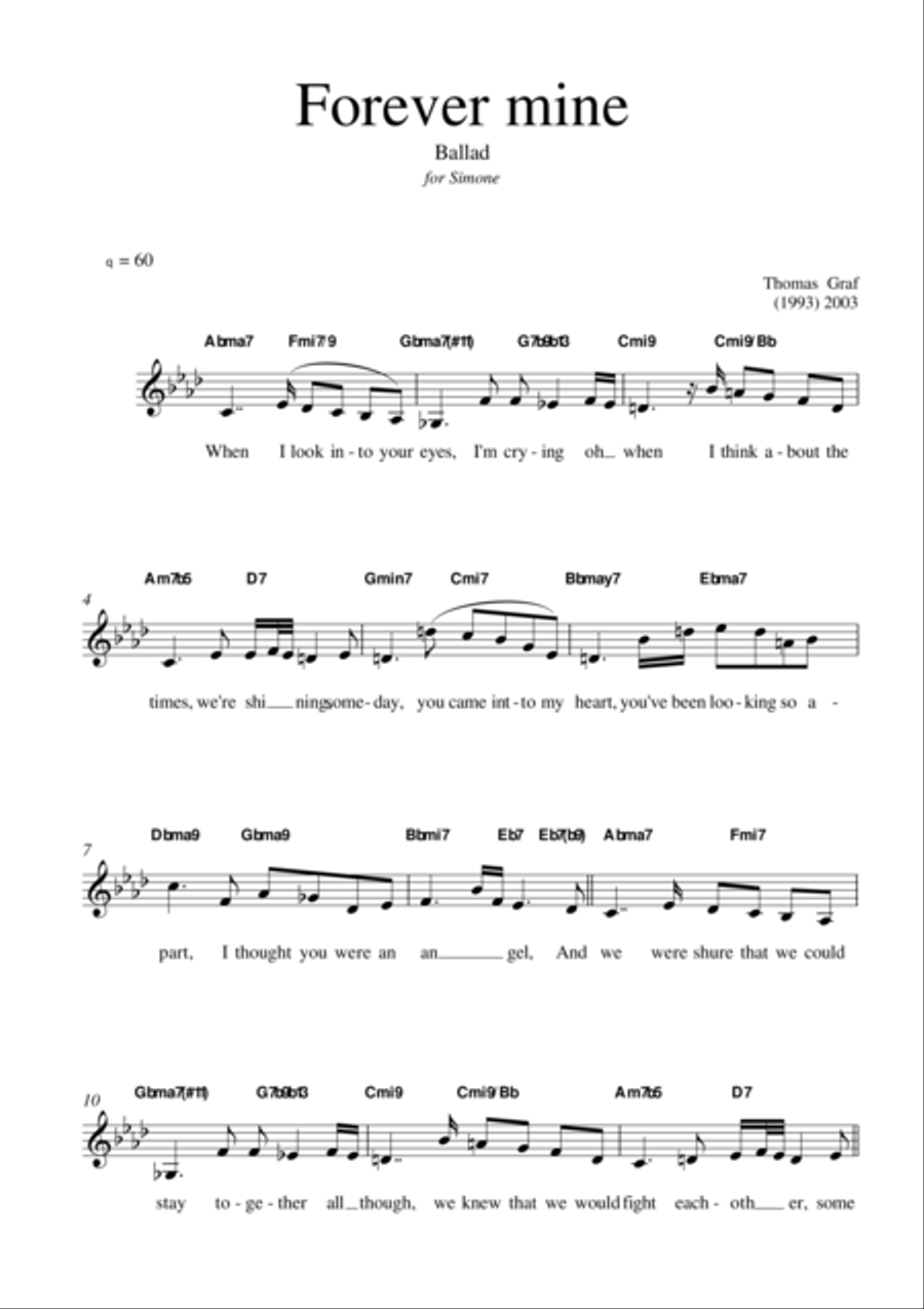 Forever mine - Jazz Ballad Jazz Ensemble scores gallery preview page 1