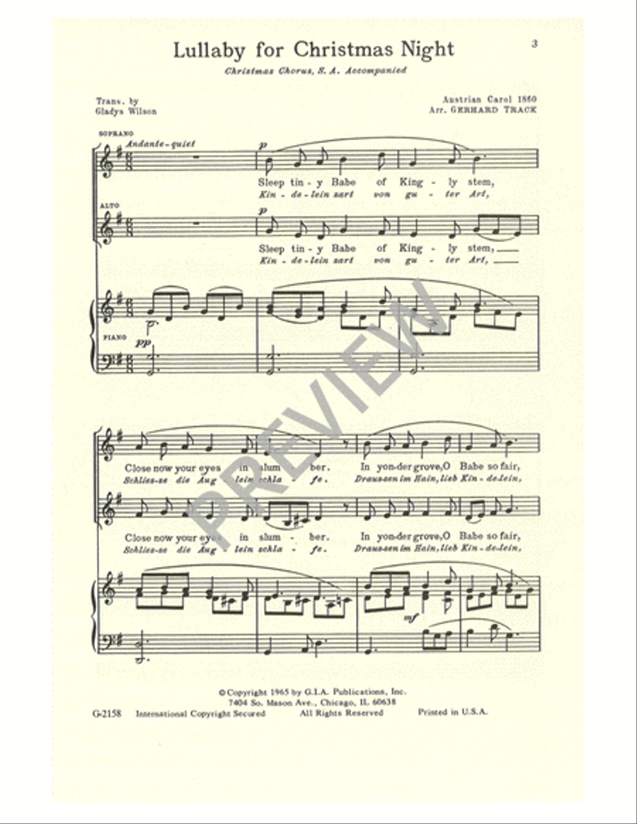 Lullaby for Christmas Night SA scores gallery preview page 4