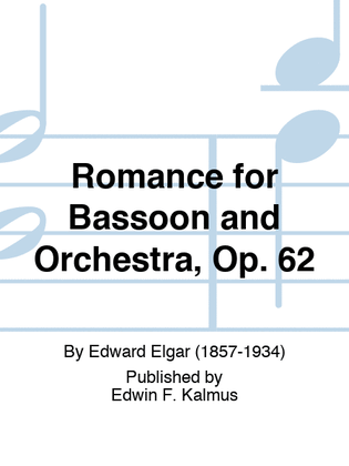 Book cover for Romance for Bassoon and Orchestra, Op. 62