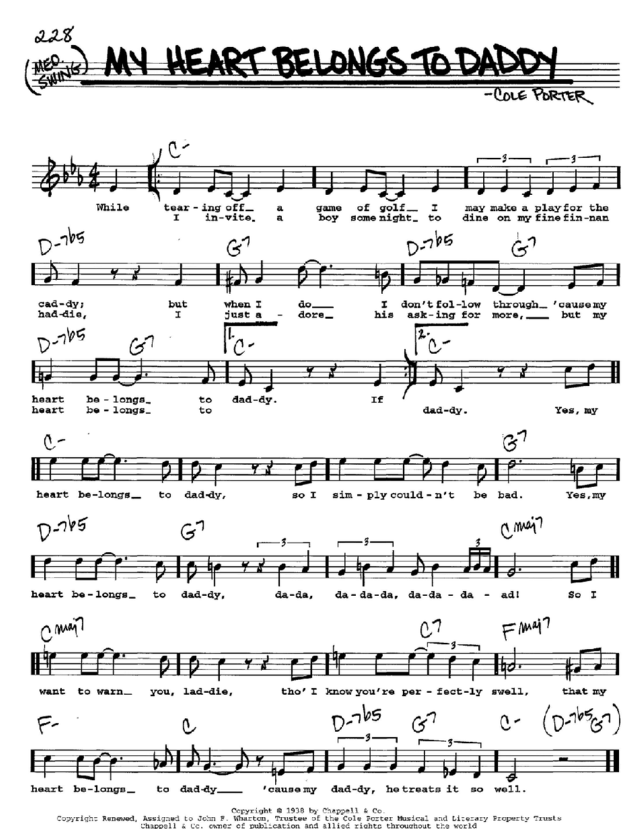 My Heart Belongs To Daddy Voice scores gallery preview page 1