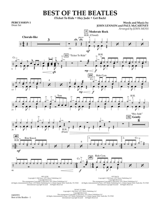 Best of The Beatles (arr. John Moss) - Percussion 1
