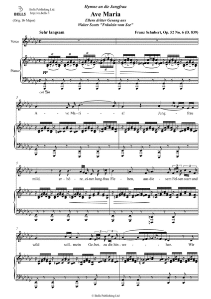 Ave Maria, Op. 52 No. 6 (D. 839) (G-flat Major)