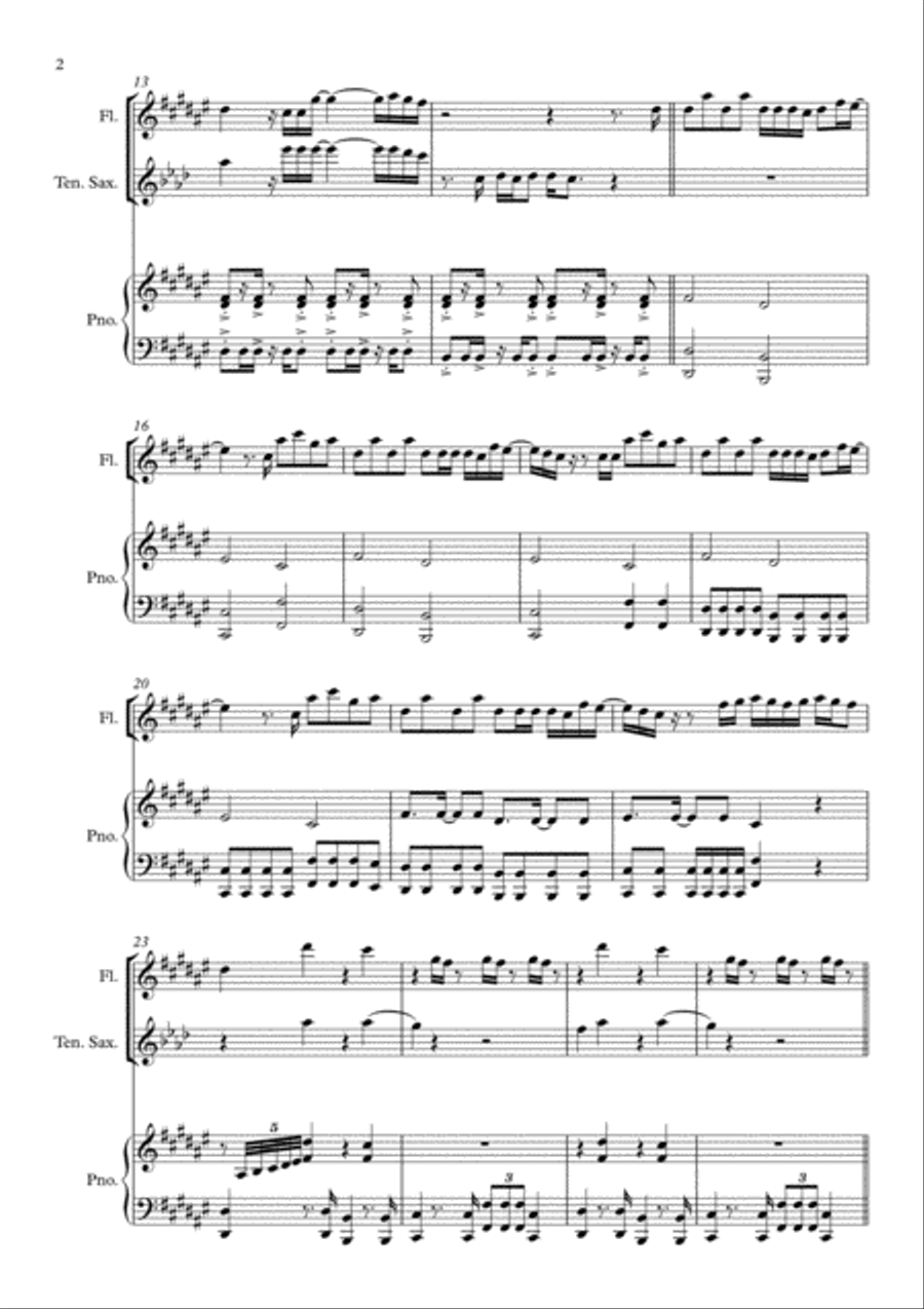 I Knew You Were Trouble Woodwind Duet scores gallery preview page 2
