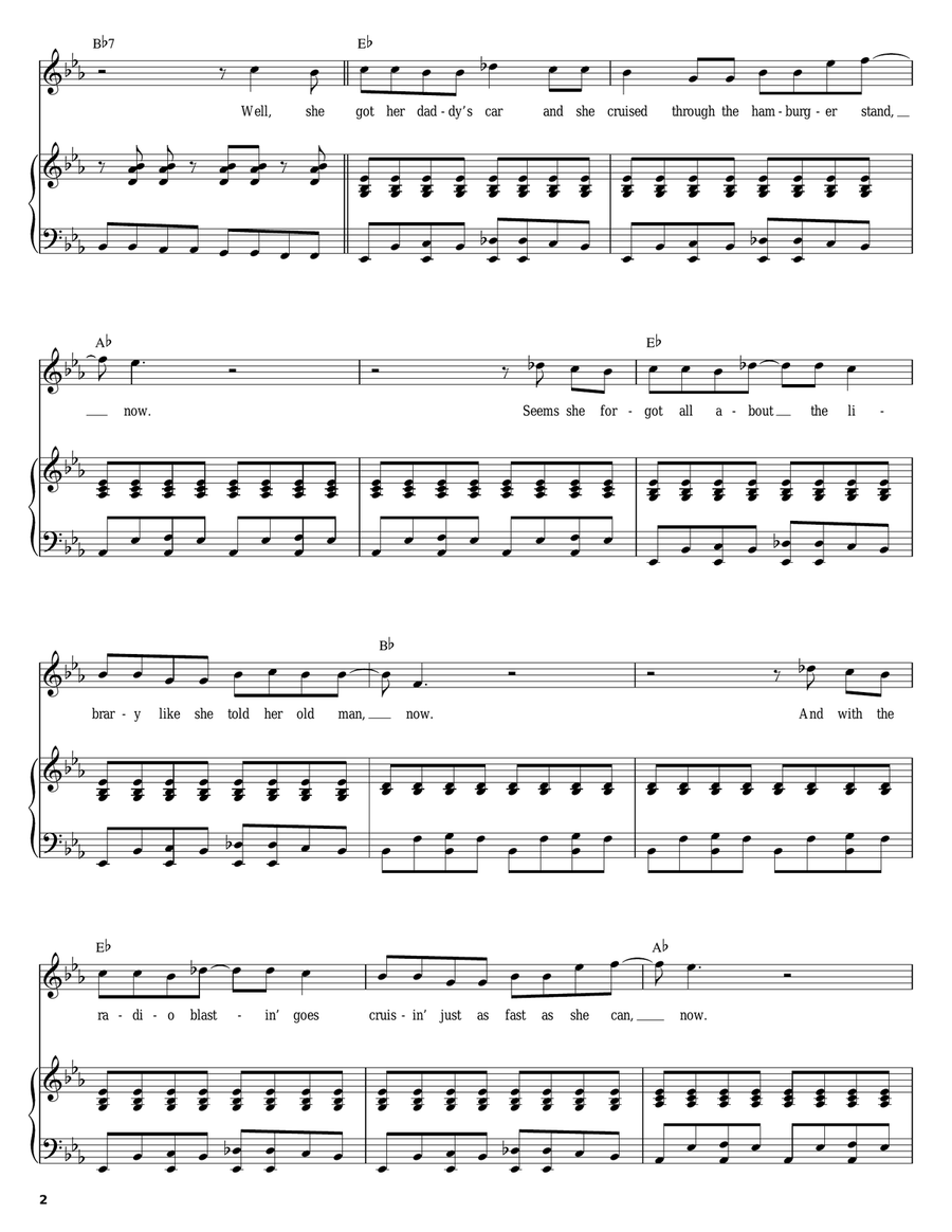 Fun, Fun, Fun Piano, Vocal scores gallery preview page 2