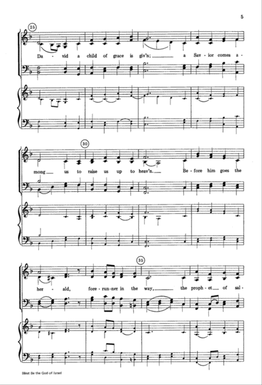 Blest Be the God of Israel 4-Part scores gallery preview page 4