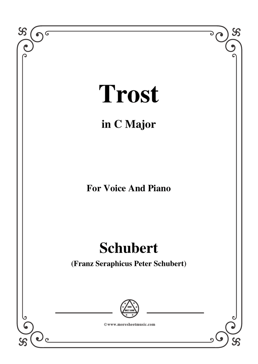 Schubert-Trost,in C Major,for Voice&Piano