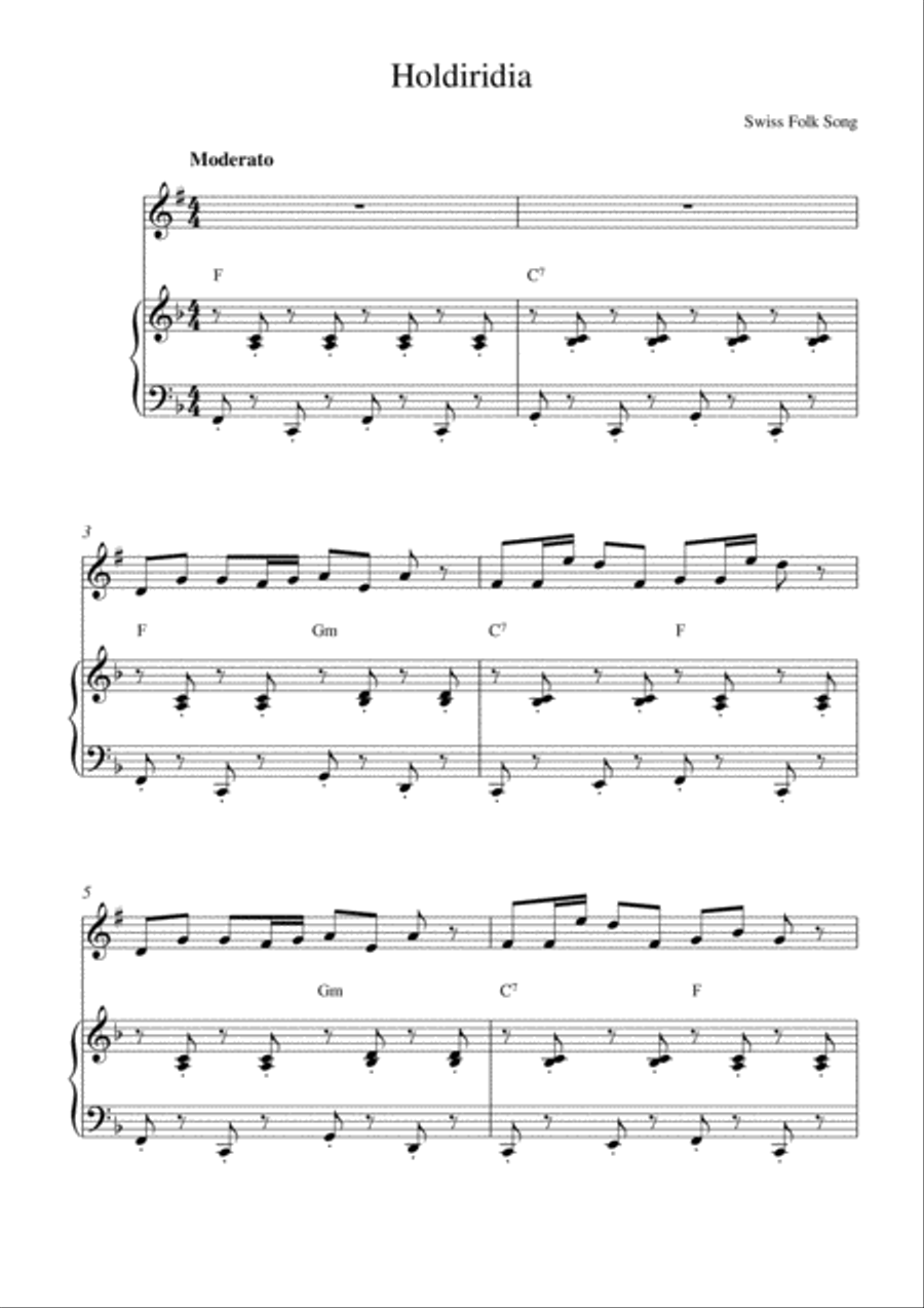 Holdiridia (soprano saxophone solo and piano accompaniment) Soprano Saxophone scores gallery preview page 1